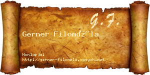 Gerner Filoméla névjegykártya